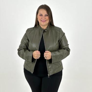Imagem de Jaqueta City Lady P.U Plus Size com Zíper Feminina-Feminino