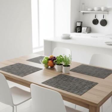 Imagem de Jogo Americano Cinza Mod0019F Peça Pronta 0,30x0,45m Vinil PVC - Plast