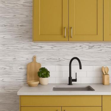 Imagem de Papel De Parede Vinilico Madeira Patina Branca Rolo 0,53x10m Vinil PVC