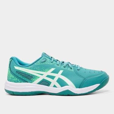 Imagem de Tênis Asics Gel-Backhand 2 Saibro Masculino, Azul, Verde, 41