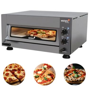 Imagem de Forno Elétrico Refratário 64 Litros Para Pizza Inox Pedra Refratária WP-50 Wictory
