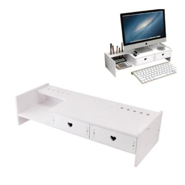 Imagem de Suporte Organizador Mesa Monitor C/ 2 Gavetas Computador