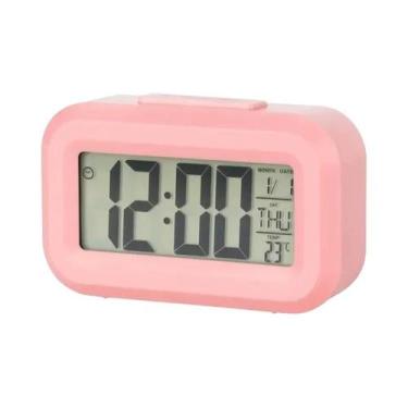 Imagem de Relógio Despertador Digital LED Com Luz De Fundo, Função Soneca, Data,