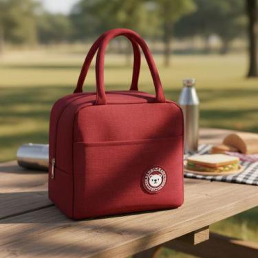 Imagem de Bolsa Termica Lancheira Compacta Alça Trabalho Cerveja Vermelho - ELEC