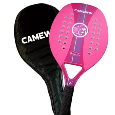 Imagem de Raquete de Beach Tennis Camewin Fibra de Carbono com Estojo Profission