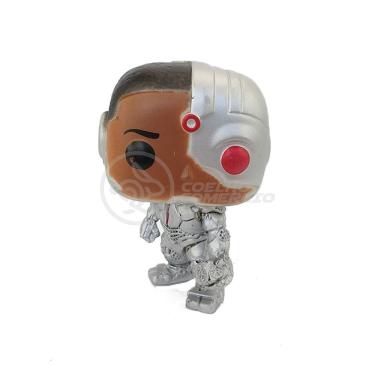 Imagem de Boneco Colecionável Cyborg Estilo Funko Popipo Liga da Justiça em Vinyl Cinza Smart Bra...