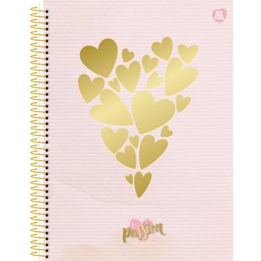 Imagem de Caderno Universitário Passion Passion Animativa Estampa 2 com Capa Dura 10 Matérias 160 Folhas Tamanho Compacto
