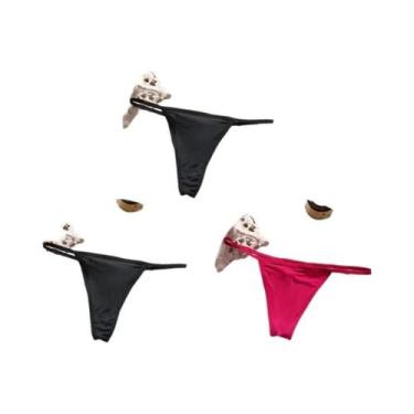 Imagem de Conjunto De Biquíni Sexy De Cintura Baixa Para Mulheres, Calcinhas T-b