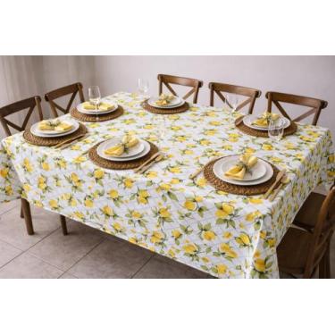 Imagem de Toalha de Mesa Retangular Oxford 2,20x1,40 Poliéster Estampada Lavável