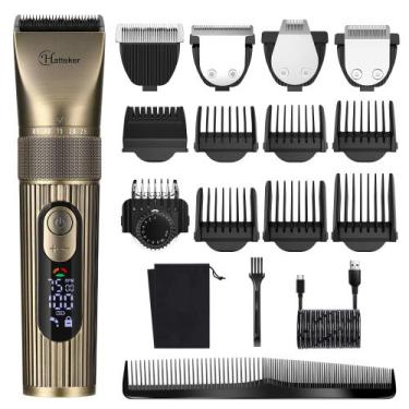 Imagem de Aparador de barba Máquina de cortar cabelo sem fio Hatteker Profession