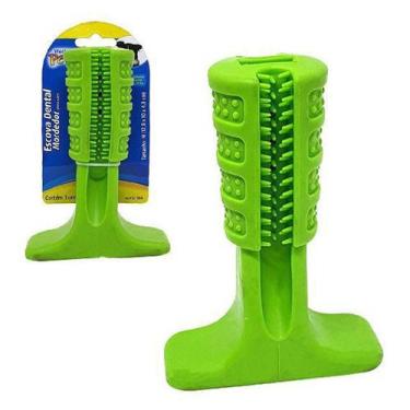 Imagem de Escova Dental / Mordedor Para Cachorro Verde 14x10,5cm Na Ca - Oem