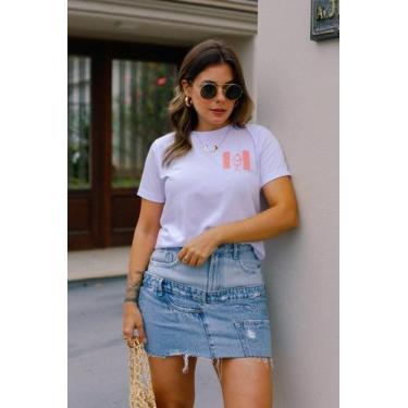 Imagem de Camiseta de Algodão IceCream Atena - beach & country, GG, Branco