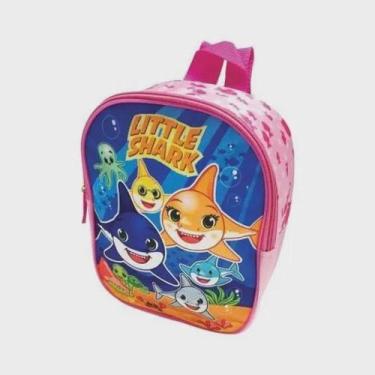 Imagem de Mochila Escolar Little SHARK PQ Sortidas - Kit, Rosa