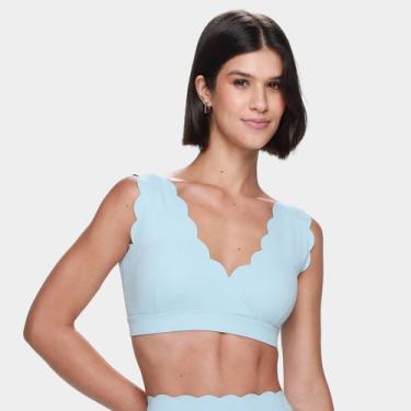 Imagem de Top Rowa Heart V-Cut Feminino, Azul claro, GG