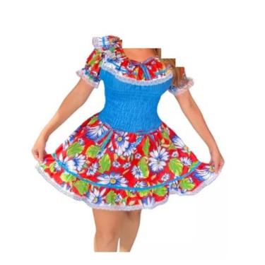 Imagem de Vestido caipira junina ADULTO - LEIRITEX, GG