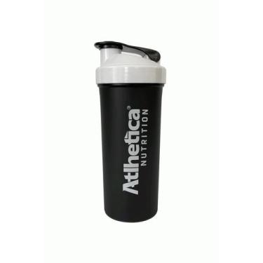 Imagem de Coqueteleira Preta com tampa Branca (600ml) Único - Atlhetica Nutritio