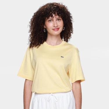Imagem de Camiseta Lacoste Casual Feminina, Amarelo, G