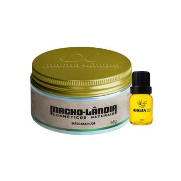 Imagem de Pomada Cabelo E Barba Macho-Lândia Nude 86g E Óleo Argan - Macho Lândi