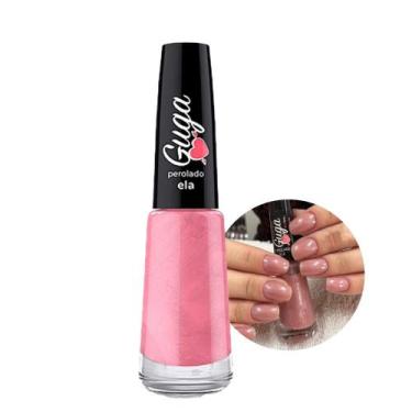 Imagem de Esmalte para Unhas Perolado Cor Ela Rosa Claro 514 8ml Guga