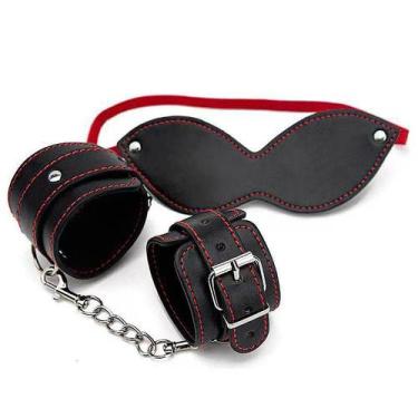 Imagem de Kit Sado 2 Peças Preto e Vermelho - Sexy Import