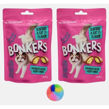 Imagem de Petiscos para Gatos Sabor Frutos do Mar Crocantes e Macios 85 g, 2 Uni