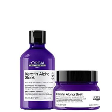 Imagem de Kit Loréal Keratin Alpha Sleek Shampoo 300ml+ Máscara 250g - Loréal Pr