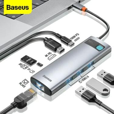 Imagem de Hub Usb-c Baseus 7 Em 1 Dockstation HDMI 4k Thunderbolt.
