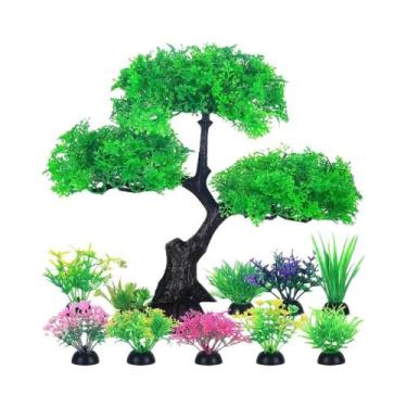 Imagem de Plantas Artificiais De Plástico Para Aquário De Peixe Betta Goldfish -
