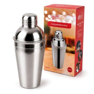 Imagem de Shakeira De Drinks Em Aço Inoxidável 500 Ml Com Tampa Filtro Para Coqu