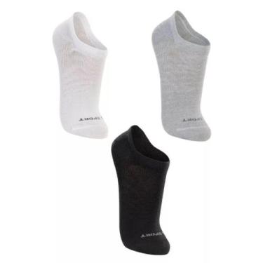 Imagem de Kit 3 Pares de Meia Sapatilha P/ Tênis Sapato Calçado Invisível Respir