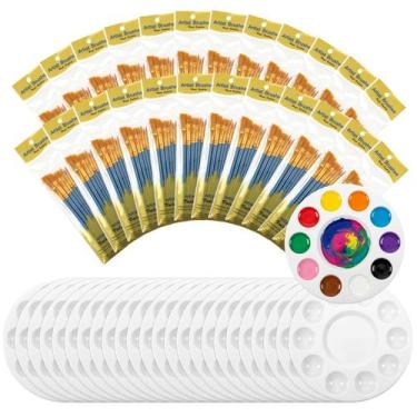 Imagem de Conjunto de Pincéis de Pintura IMengjbang 264 Peças + Paletas