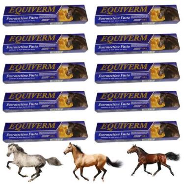 Imagem de Kit 10 Unidades Equiverm Pasta 9g Para Equídeos Vetbras