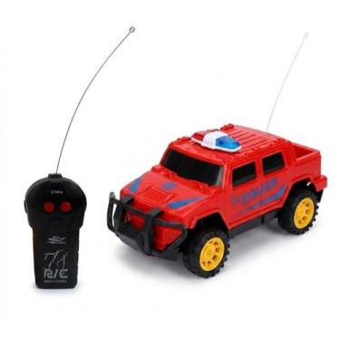Imagem de Carro Carrinho Controle Remoto Policia 16cm Barato Cor:Vermelho - Fun,