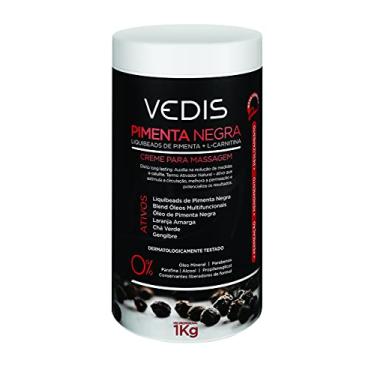 Imagem de Creme Massagem Pimenta Negra com Liquibeads Base Free 1Kg, Vedis Cosméticos