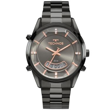 Imagem de Relógio Feminino Technos Fashion Anadigi T200AK/4C 40mm Aço Preto
