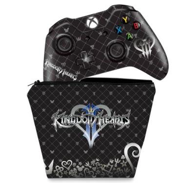 Imagem de Capa Case E Skin Compatível Xbox One Fat Controle - Kingdom Hearts 3 I