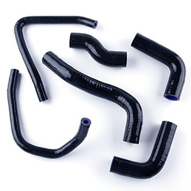 Imagem de LUXERAD Kit de mangueira de arrefecimento de silicone com desempenho de 3 camadas para KAWASAKI Z1000 2003-2006 2004 2005 (preto)