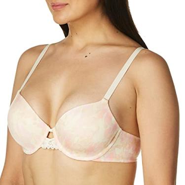 Imagem de Maidenform Sutiã feminino One Fab Fit cobertura total com aro, Estampa camuflada aquarela/rosa suave, 40C