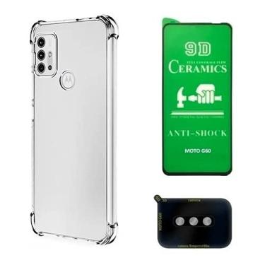 Imagem de Kit Capinha Anti Impacto, Película 9D Cerâmica e Lente da Câmera Para Moto G60 - Jodda