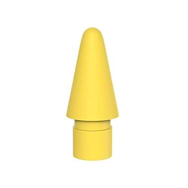 Imagem de Ponta de caneta compatível com pontas Apple Pencil de 1ª e 2ª geração (vermelho/amarelo/roxo/rosa/ciano/cinza) (amarelo)