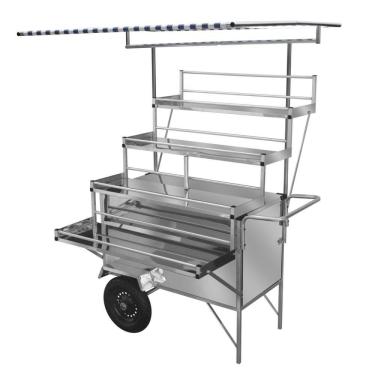 Imagem de Carrinho expositor com Rodas Pneumaticás e Toldo - Cefaz