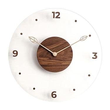 Imagem de Relógio de parede de madeira, relógio de parede grande sem moldura para