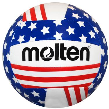 Imagem de Molten Bola de vôlei recreativa com estrelas e listras, vermelho/branco/azul