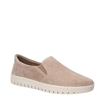 Imagem de Bella Vita Tênis feminino Aviana Athleisure, Couro de camurça amêndoa, 6.5 X-Wide