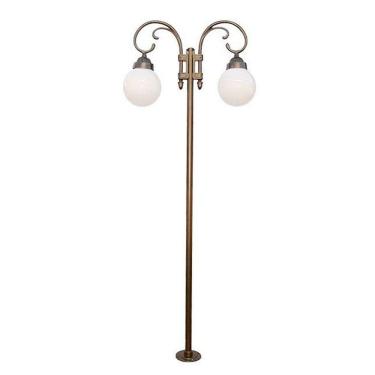 Imagem de Poste Colonial Berlim Para Jardim Alumínio 02 Globo 2,62M