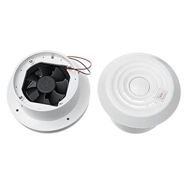 Imagem de Fã exausto Acessórios para caravanas RV Fan Sent Brend Grille Fan Travel Trailer Van Van Refrigeing Air Vent Motor Home Fan silencioso com interruptor, branco Ventiladores de ventilação