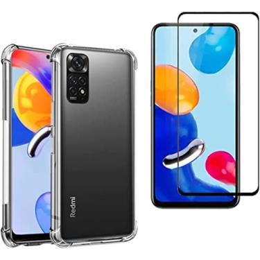 Imagem de Capa Transparente e Película 3D 9D Compatível com Xiaomi Redmi Note 11 e Note 11S