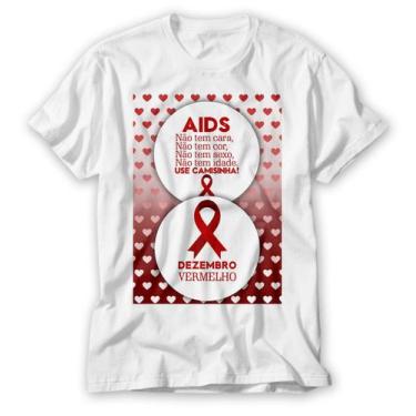 Imagem de Camiseta Dezembro Vermelho Não Tem Cor Não Tem Sexo Cuide-Se - Vidape