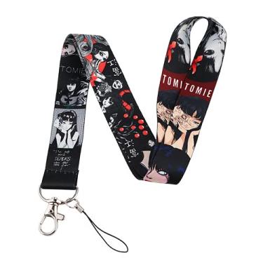 Imagem de Japanese Horror Tomie Junji Ito 17.7'' Neck Lanyard Keychain Holder ID Badge Mobile Phone Pin Strap by Pinstant, Black