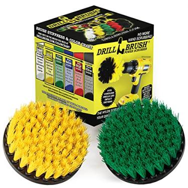 Imagem de Acessórios de banheiro – Conjunto de escova de banheiro e cozinha Power Scrubber – Suprimentos de limpeza – Escova de perfuração – Tapete de banheiro – Limpador de chuveiro – Escumalha de sabão, Depósitos minerais, Cálcio, Água Rígida, manchas de ferrugem